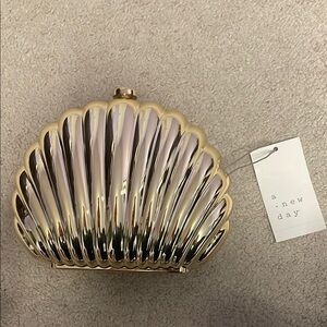 A New Day Gold Shell Clutch bag